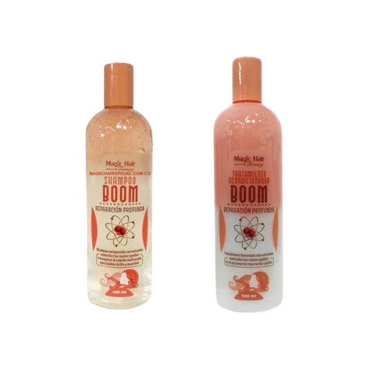 SHAMPOO REPARACIÓN CABELLO SIN SAL BOOM+ ACONDICIONADOR